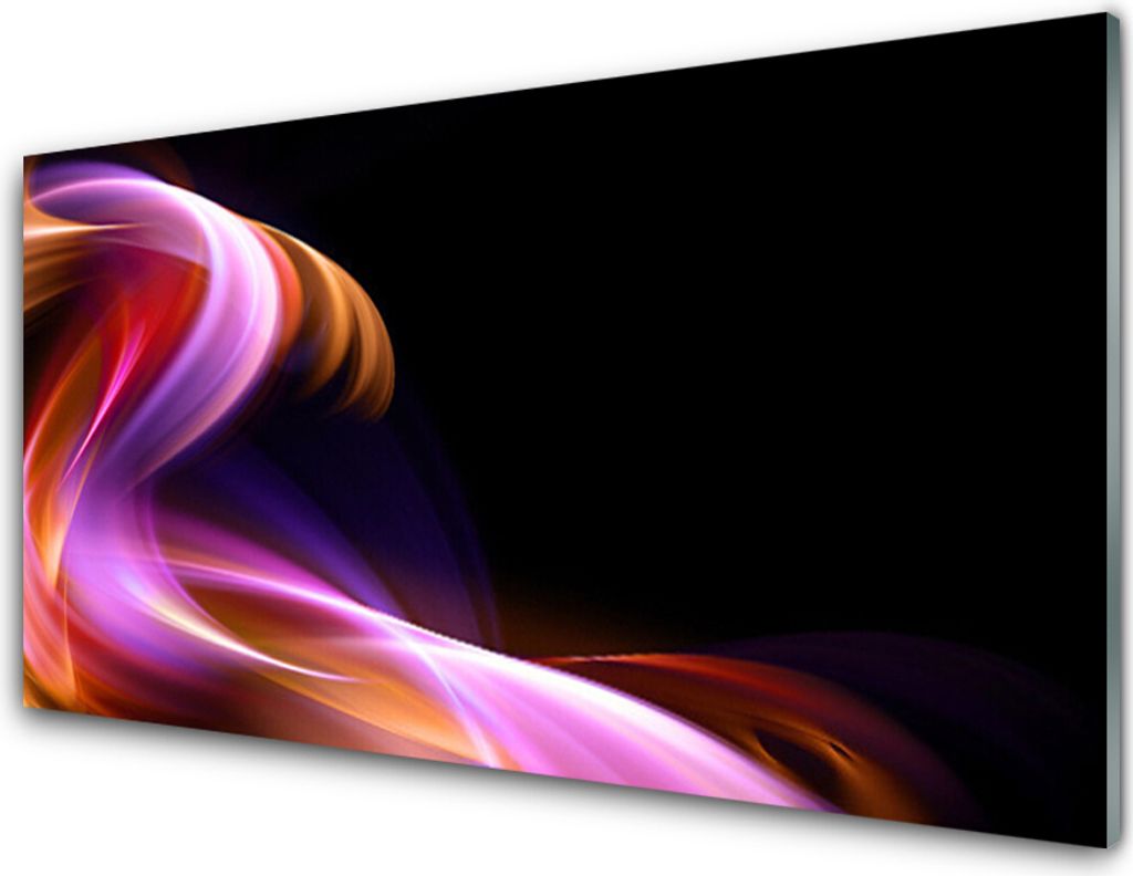 Küchenrückwand aus Glas 100x50cm Spritzschutz Abstrakte Welle Kunst