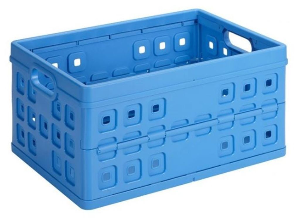 Sunware faltbare Aufbewahrungsbox 46L blau - stabile Produktbild 