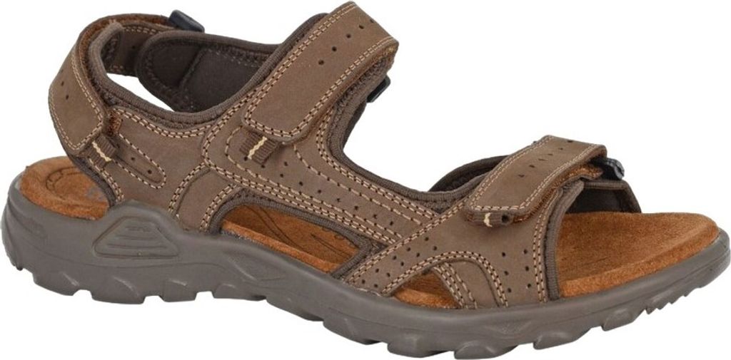 Roamers - Herren Sportsandalen, Leder DF2350 (45,5 EU) (Braun)