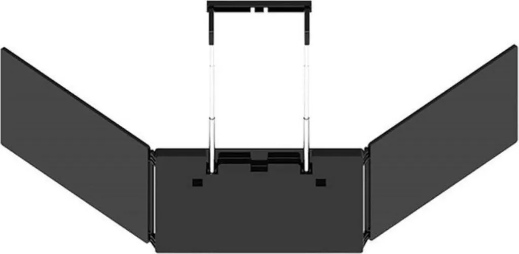 Miroir LED noir à luminosité variable avec trois volets pliables INF - 2