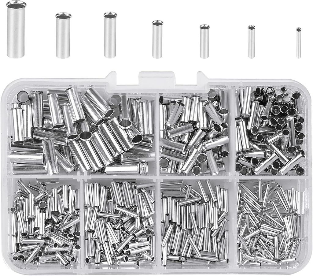 600 Stück nicht isolierte Kabelkanäle mit 0,5/0,75/1,0/1,5/2,5/4,0/6,0 mm². Verbundene Kabelanschlüsse an einem Kabelanschluss aus Kunststoff f...