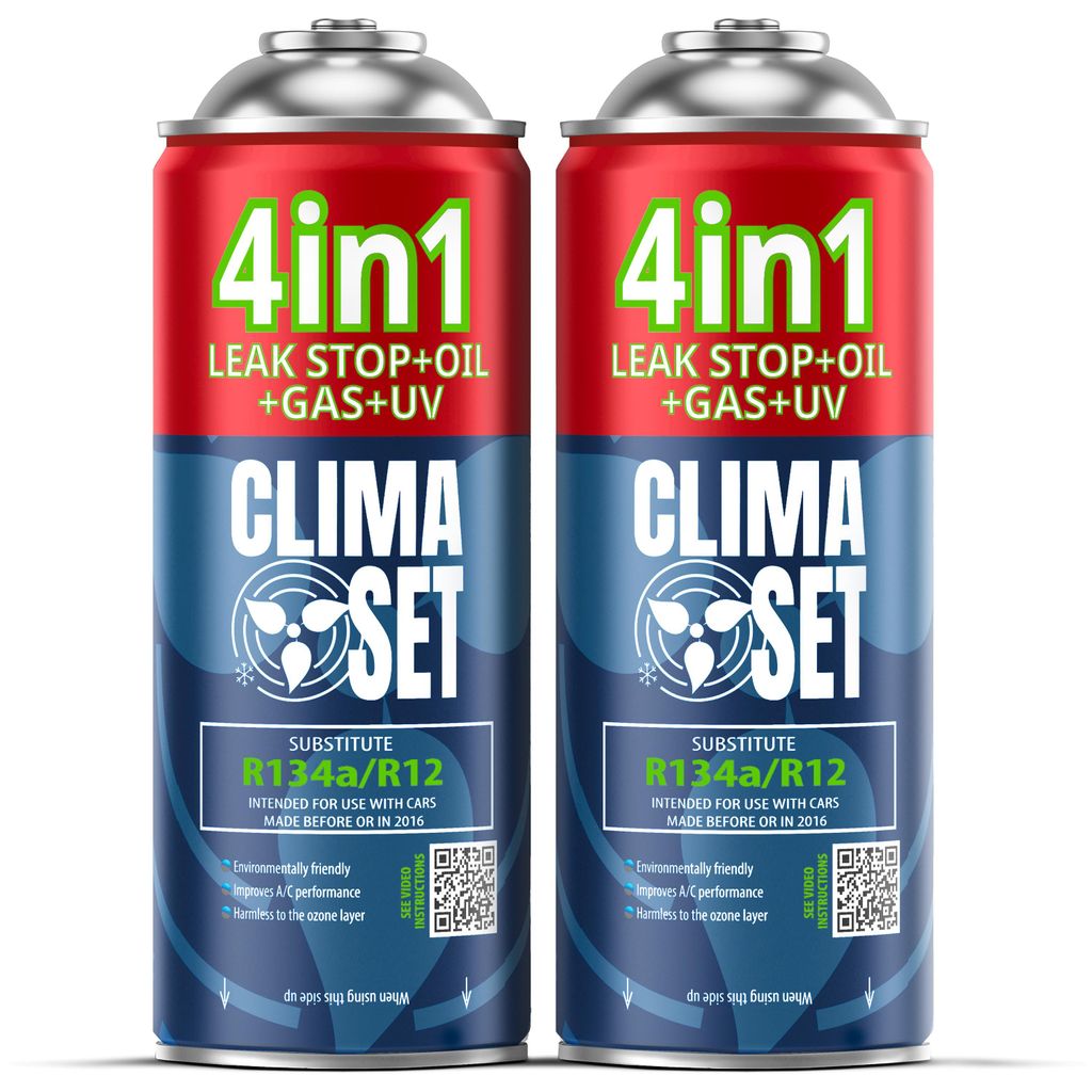 Sada klimatizácie do auta 4v1 R134a, olej, tmel, UV farbivo Obrázok produktu 