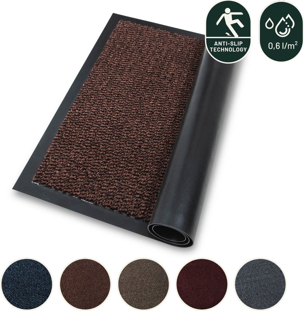 Studio M - Schmutzfangmatte Innen 120x180cm groß - alle Fußbodenarten - Absorbierend- fußmatte -Braun