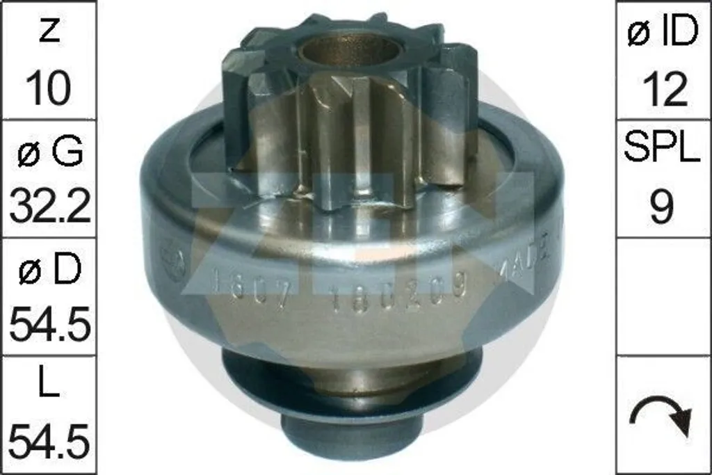 Componente Ruota Libera ERA ZN1607 - Starter Drive per Renault Laguna II