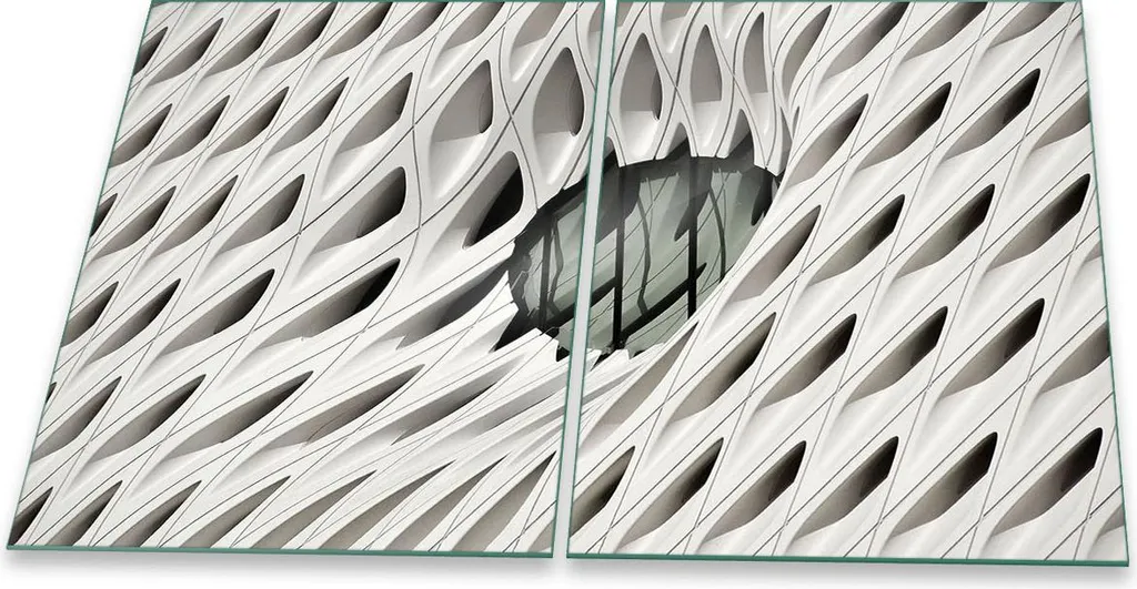 Piastra Copertura Fornelli 2x 40x52 Bianco Astratto | Protezione Top - 1