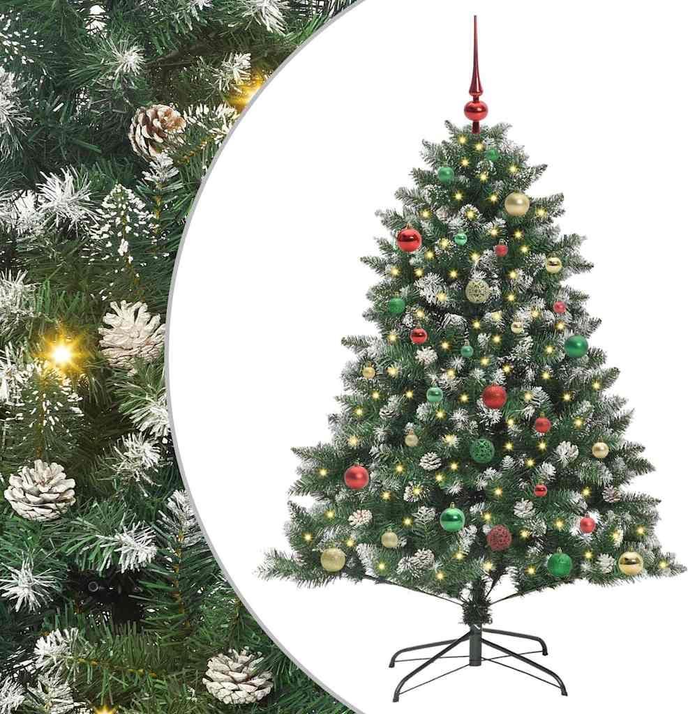 vidaXL Künstlicher Weihnachtsbaum mit 150 LEDs mit Ständer Grün 150 cm