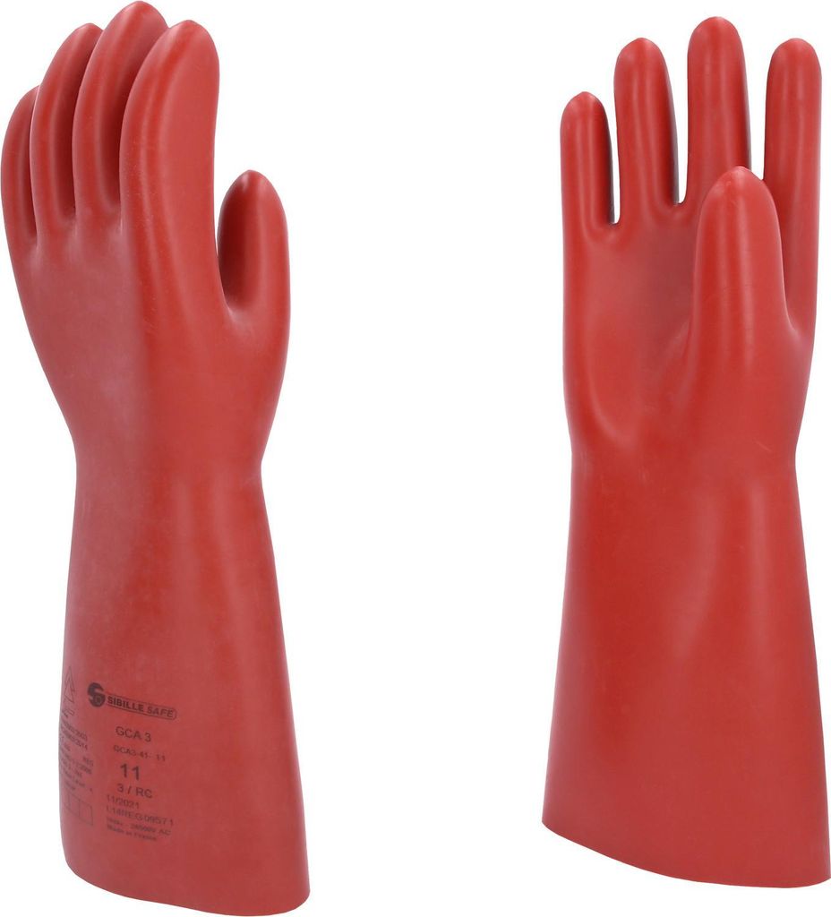 KS TOOLS 117.0014 Elektriker-Schutzhandschuh mit Schutzisolierung, Größe 11, rot