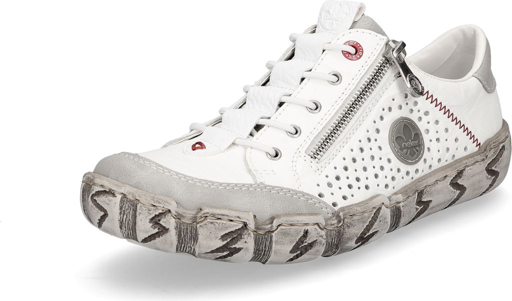 Rieker Damen Slipper Leder Halbschuh Reißverschluss leicht Produktbild 