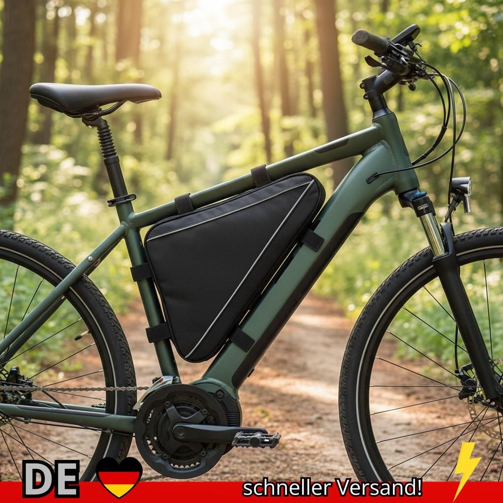 36 V 48 60 72 E-BIKE Elektrofahrrad Dreieck Batterietasche Schwarz