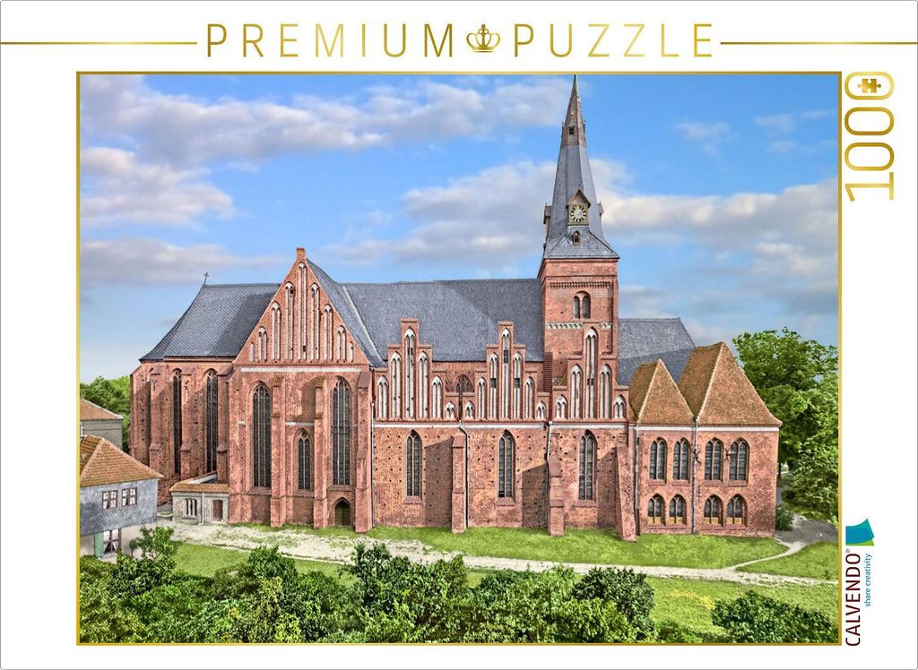 CALVENDO Puzzle Salzwedel – Katharinenkirche von Norden aus um 1907 | 1000 Teile Lege-Größe 64x48cm Foto-Puzzle für glückliche Stunden