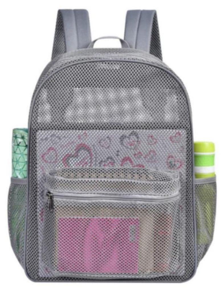 Rucksack aus strapazierfähigem Netzgewebe – leichter Reiserucksack & Strandtasche,Grey