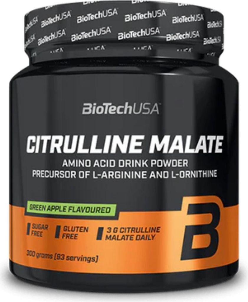 BioTech USA Citrullina Malato 300 g Mela verde / Citrullina Immagine del prodotto 