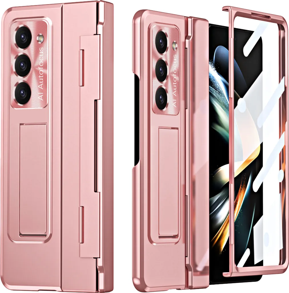 Cover Oro Rosa Samsung Fold 6: Protezione Totale con Cavalletto
