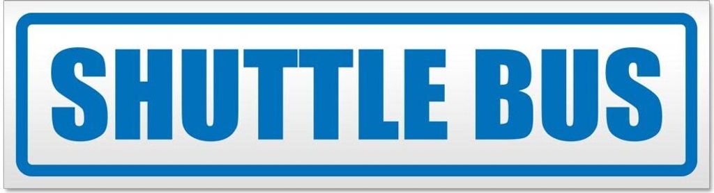 Kiwistar Shuttle Bus Magnetschild Schild magnetisch - 20cm Blau - Magnetfolie für Auto PKW Kfz