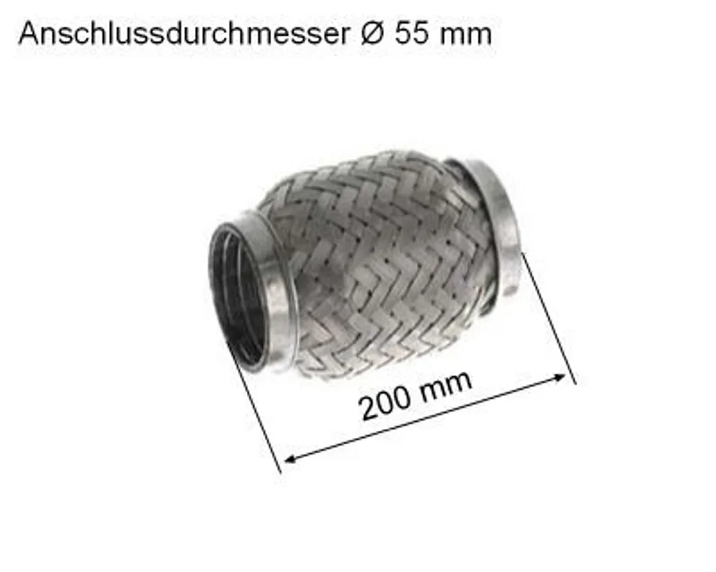 Tuyau d'échappement flexible HJS haute résistance pour VW et Opel