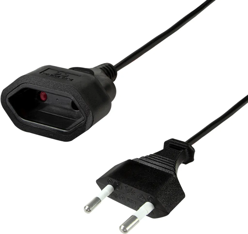 Cavo Prolunga LogiLink CP154 20cm | Euro Plug CEE 7/16 per Cable Management