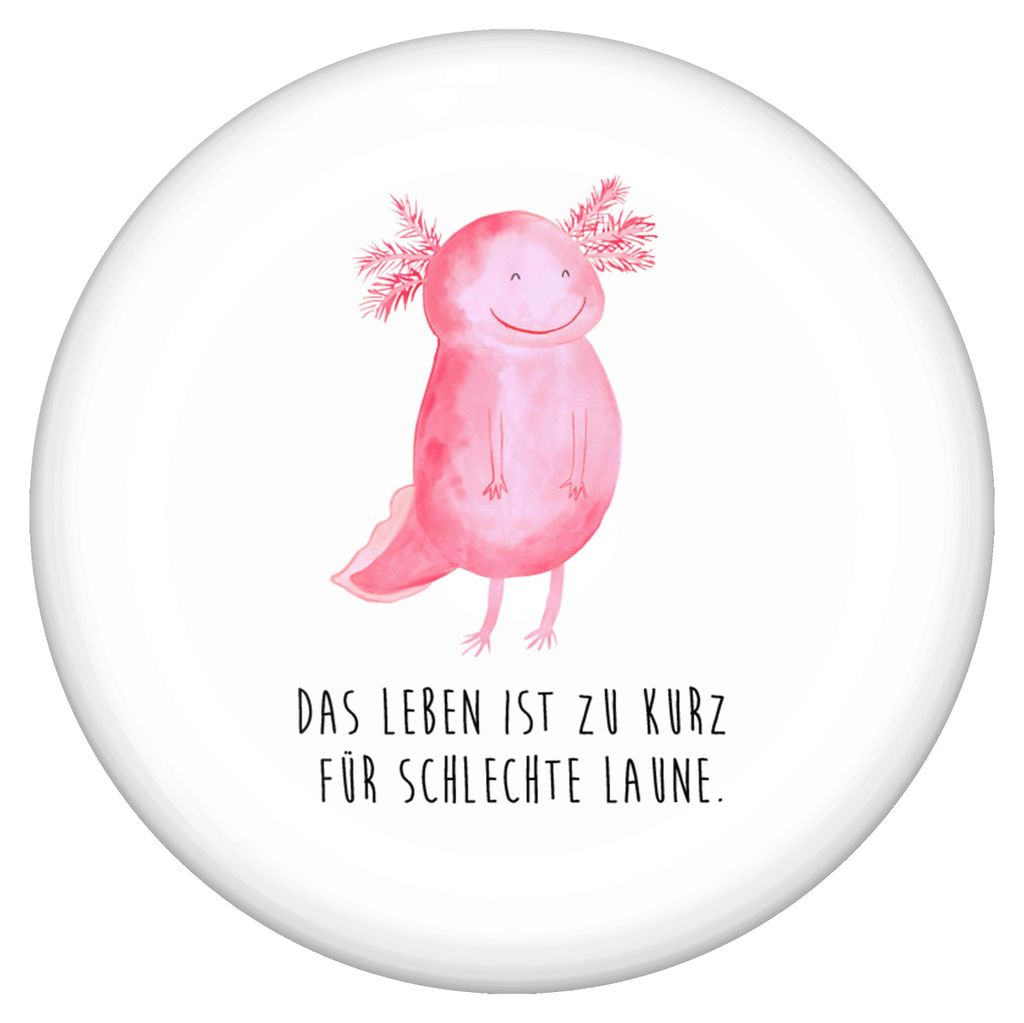 Mr. & Mrs. Panda Pin Axolotl Glücklich - Weiß - Geschenk, gut Gelaunt, Anstecker, Reversnadel, Gute Laune, Lurch, Lebensfroh, Badge, Motivation, ...