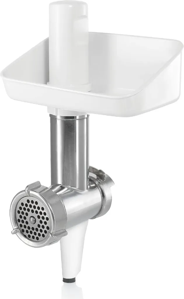 Tritacarne Bosch MUZ5FW1, accessorio per tritacarne, manico, disco forato in acciaio inox da 4,5 mm, anche per pesce e verdure, adatto al robot da cucina Serie 4