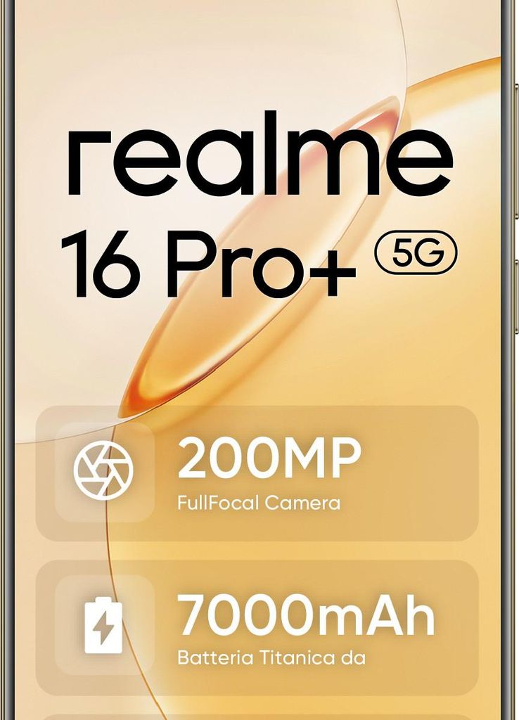 realme 16 Pro+ 17,3 cm (6.8") 5G USB tipo-C 12 GB 512 GB Immagine del prodotto 