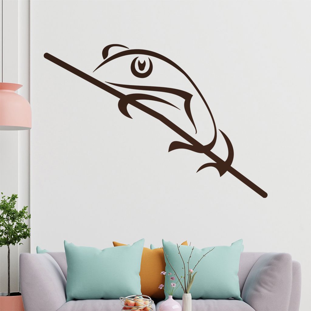 Frosch Linien Wandtattoo in 6 Größen - Wandaufkleber Wall Sticker - Dekoration, Küche, Wohnzimmer, Schlafzimmer, Badezimmer