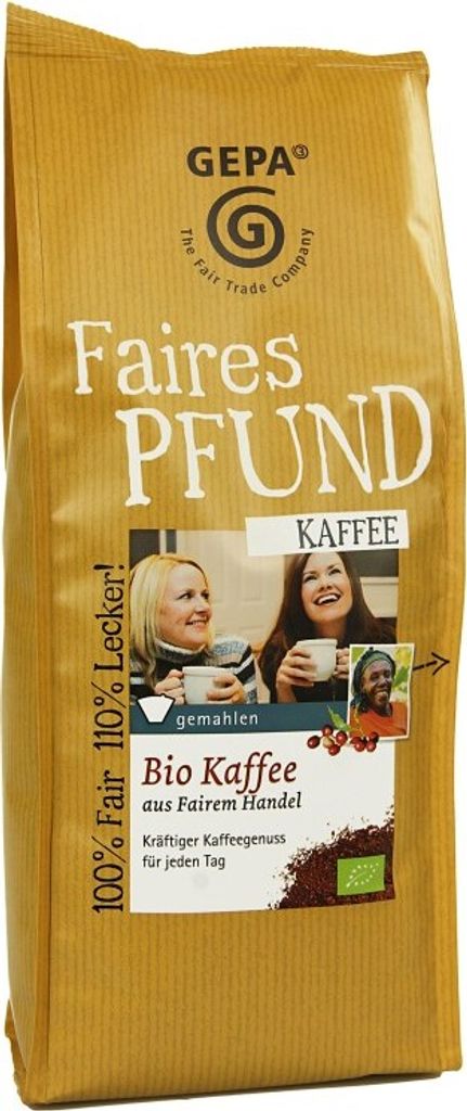 Gepa Faires Pfund Kaffee, gemahlen, 500g