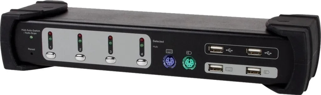 Switch KVM Double Écran 4 Ports - Fini les Câbles et les Claviers Multiples