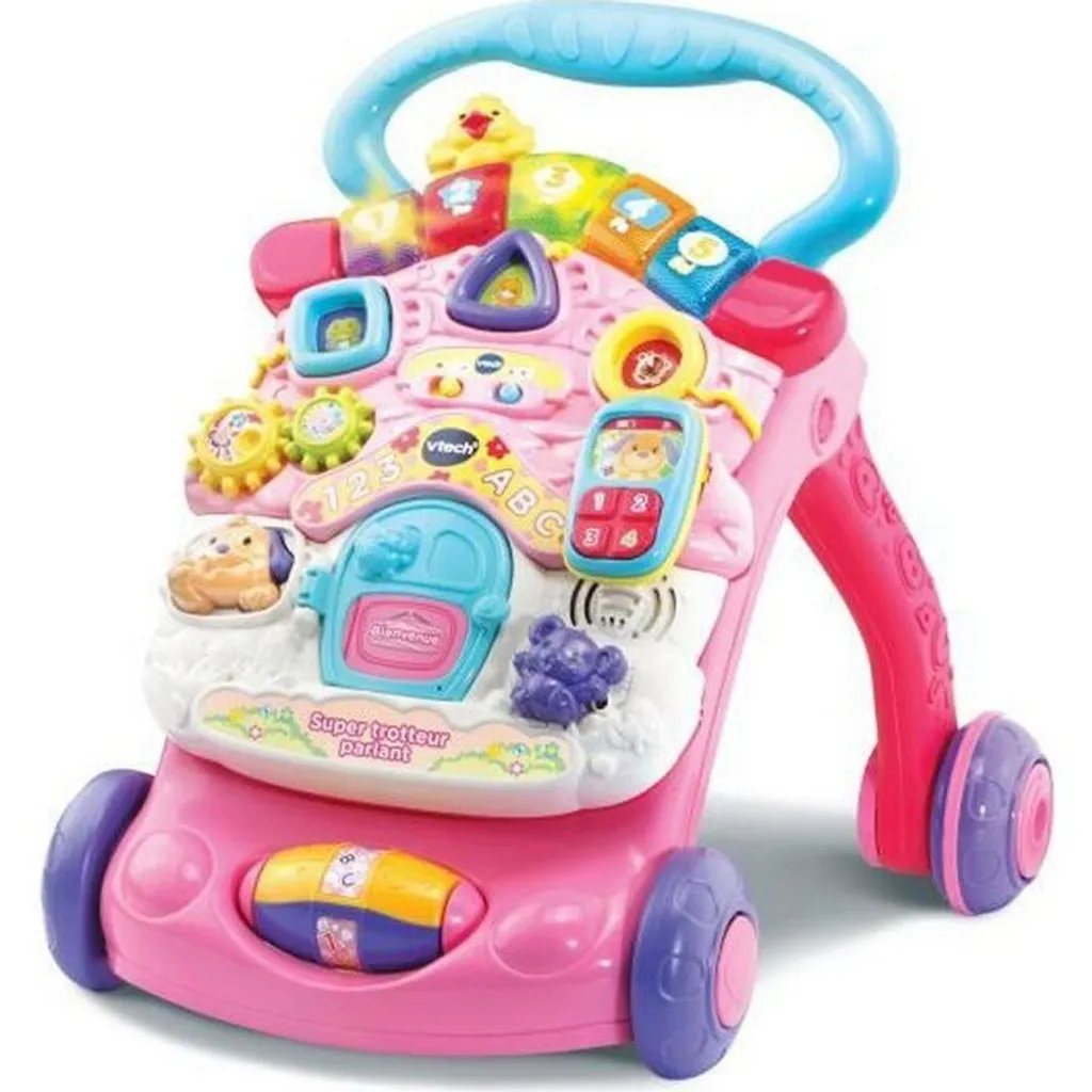 Jouet Interactif VTech 2 en 1 Rose pour Bébé Fille dès 9 Mois