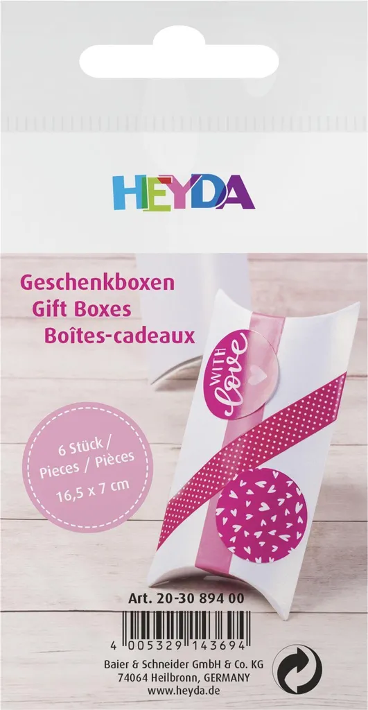 Boîte cadeau HEYDA carton blanc : emballage rapide et élégant x6