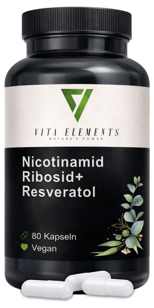 Vita Elements NAD+ Complex 80 Capsules Nicotinamide Productafbeelding 