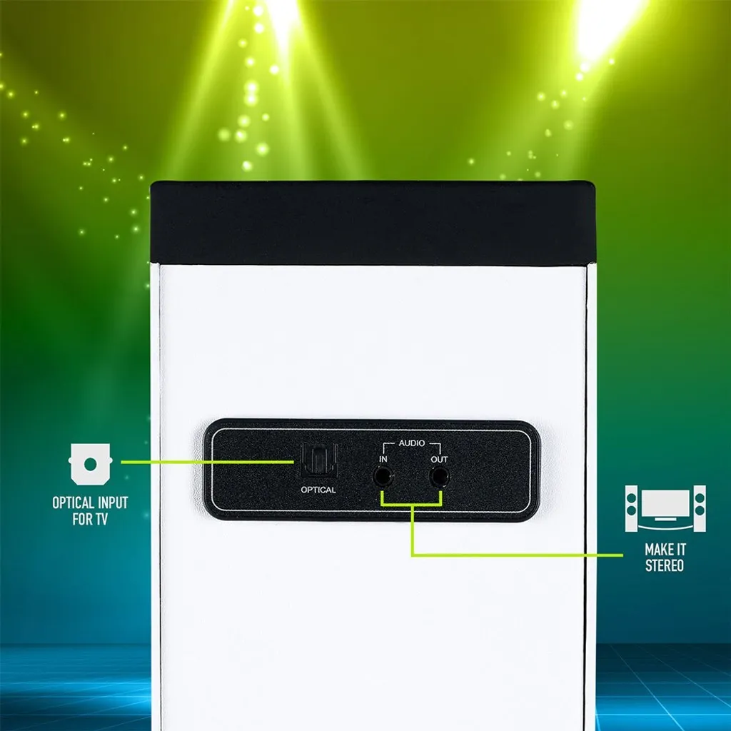 NGS Sky Charm Torre sonora Bluetooth 50W Bianco - 13