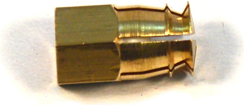 IHC M6 Messing Gewindemuffe Befestigung für Holz Möbel-Montage Spreizmuffen Eindrehmuffe mit Innengewinde und Kugel L:15 Ø 8mm, 100 Stück