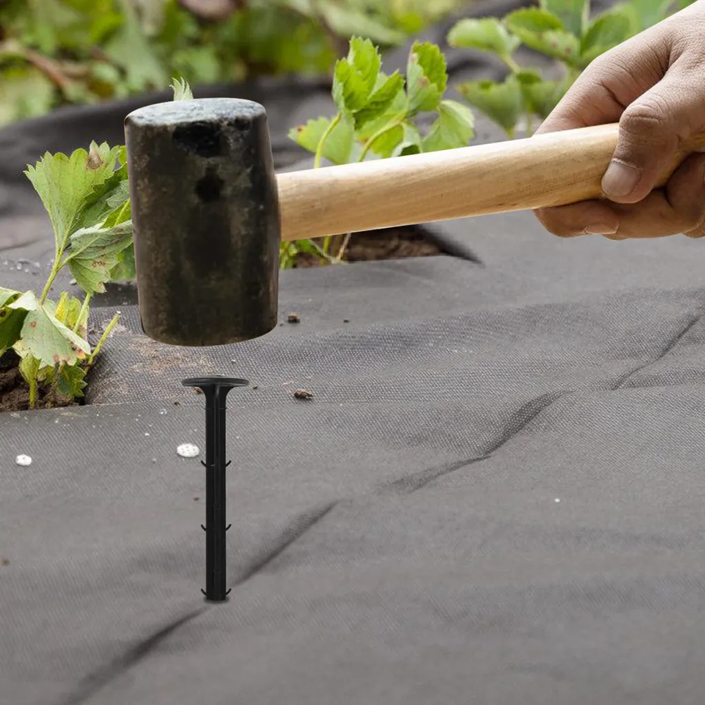 25 Picchetti In Plastica Per Giardino 25 Cm | Ancoraggi Neri Per Bordure, Reti E Teli