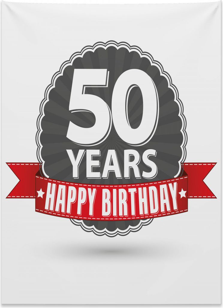 Abakuhaus 50. Geburtstag Wandteppich, 50. Geburtstag Retro Produktbild 