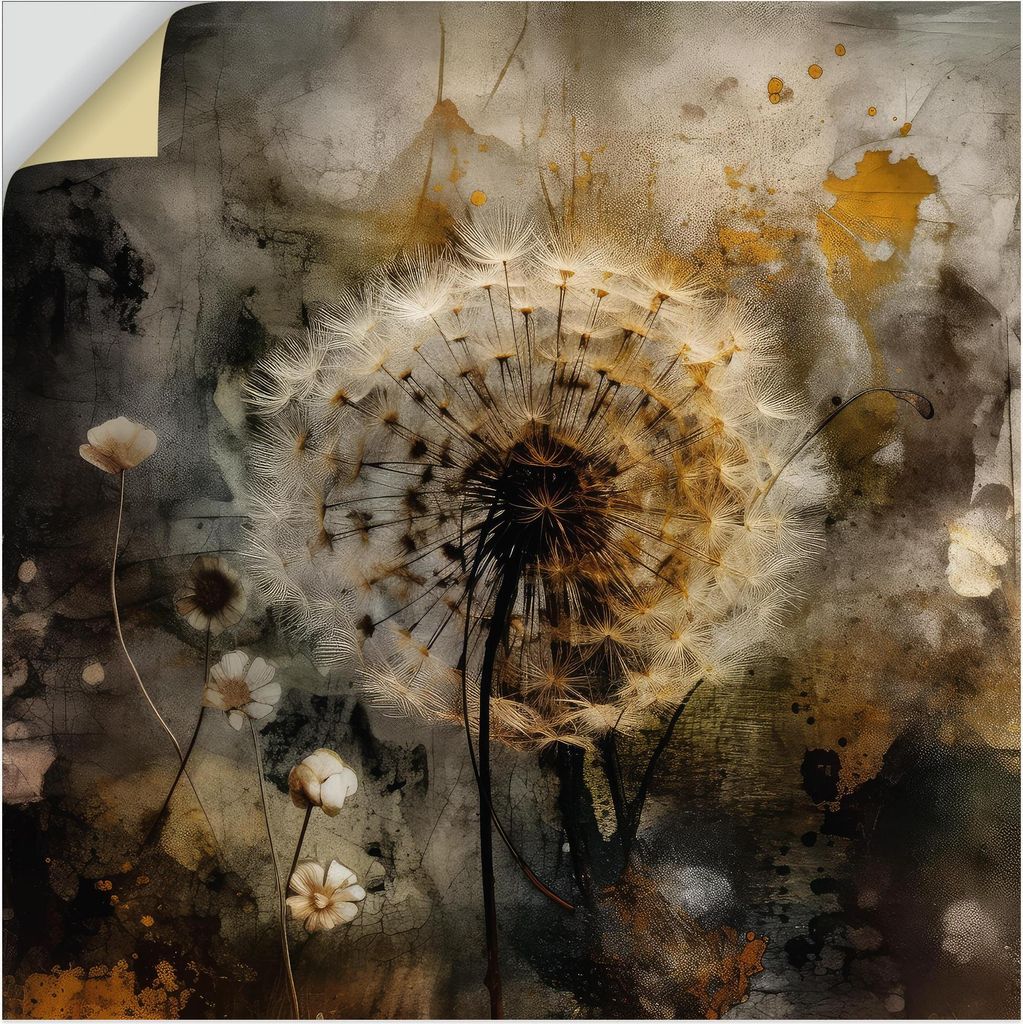 ARTland Wandbild, selbstklebend Luminous Dandelion Größe: 40x40 cm