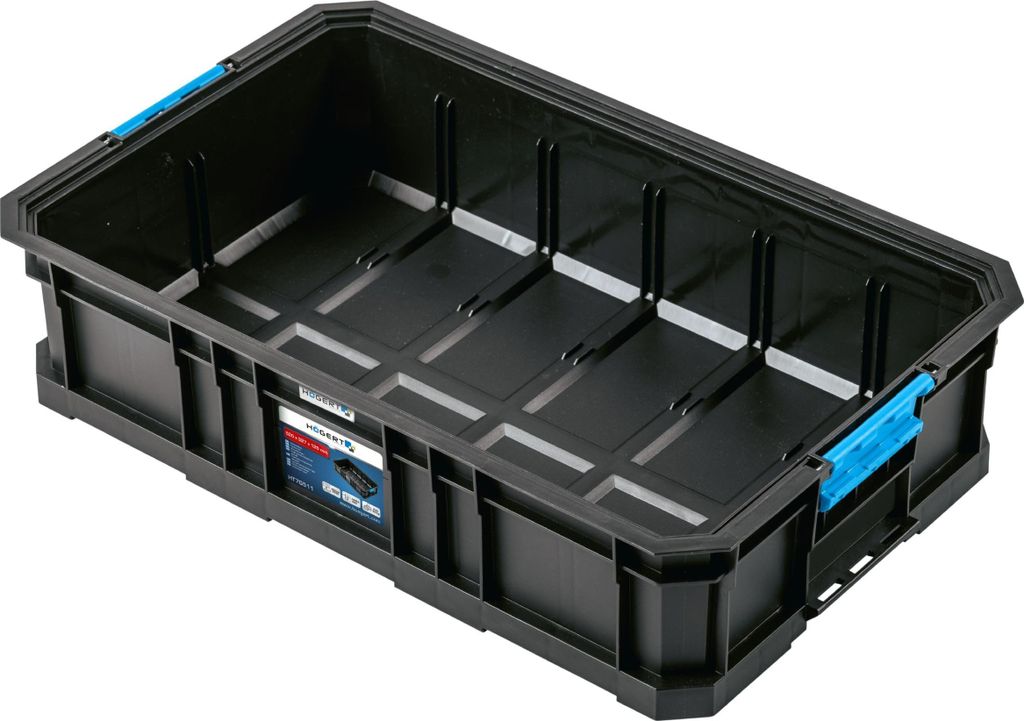Högert Technik - Niedriger Werkzeugkasten, Tragfähigkeit bis zu 50 kg, Praktisch und Geräumig, Werkzeugküvette, Robuste ABS-Verschlüsse, Modul...