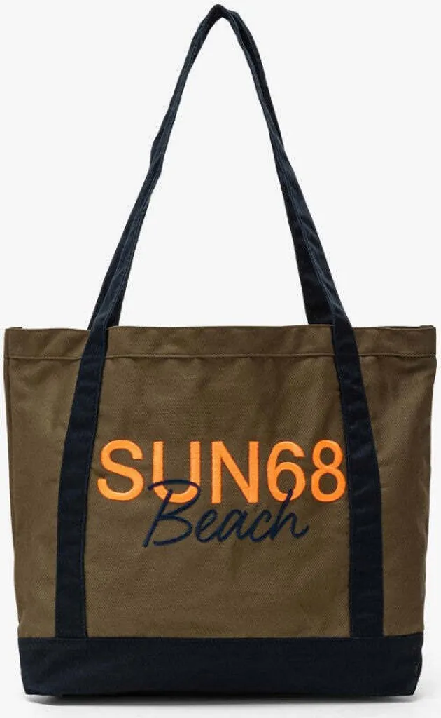 Sac Cabas Sun68 X32134 Vert : Fini le Désordre avec ses Poches