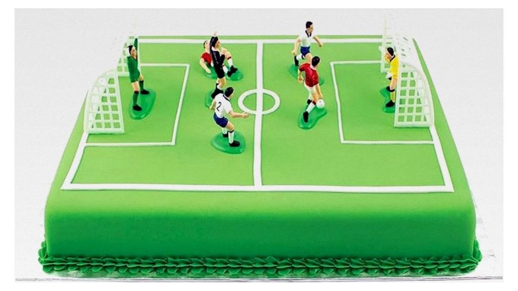 Fußball / Fußball Dekoration für Kuchen und Cupcakes 9er Set