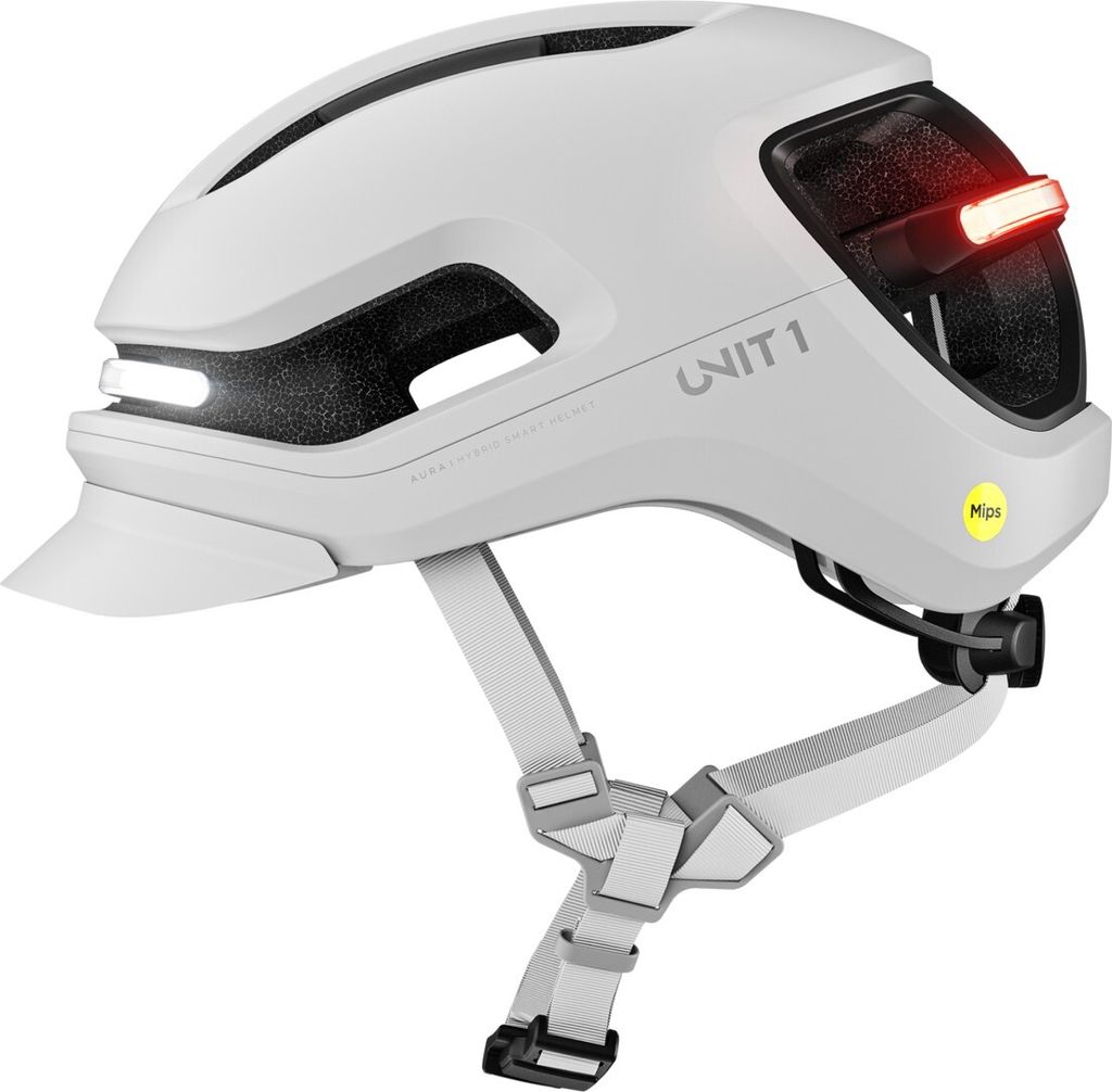 Unit 1 - Fahrradhelm AURA - weiß - Gr. L - inkl. Remote