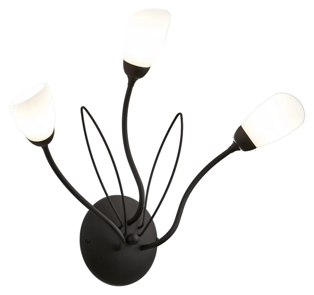 Applique murale GLORIOSA Jupiter : Éclairage design métal noir G9