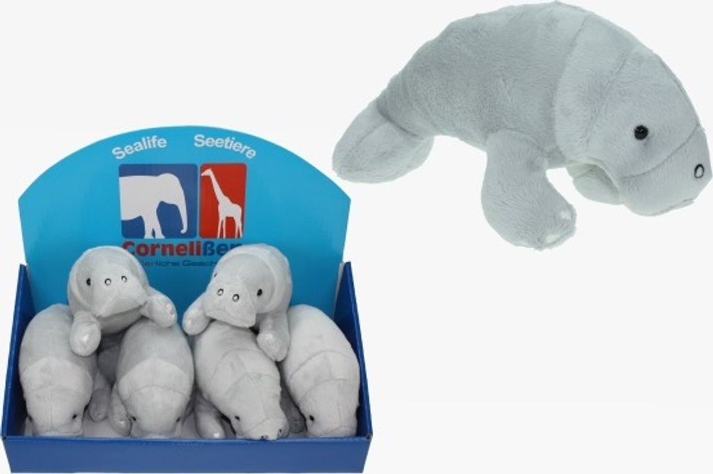 Kuschelige Seekuh Aus Plüsch – 23 Cm, Grau, Weich & Kuschelig