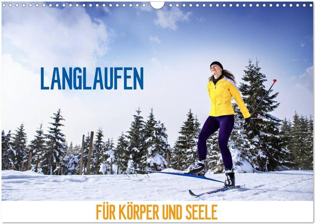 Langlaufen - für Körper und Seele (Wandkalender 2026 DIN A3 quer), CALVENDO Monatskalender