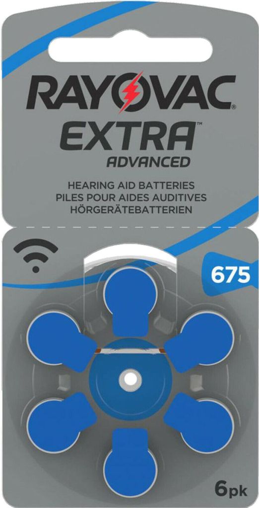 Batterie Zinc Air, 675, 1.4V Extra Advanced, Retail Blister Produktbild 
