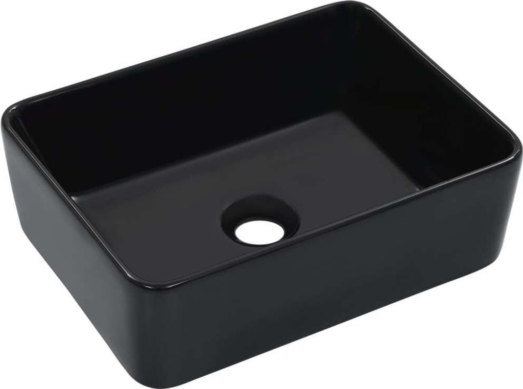 Vasque 40 x 30 x 13 cm Céramique noire Image du produit 