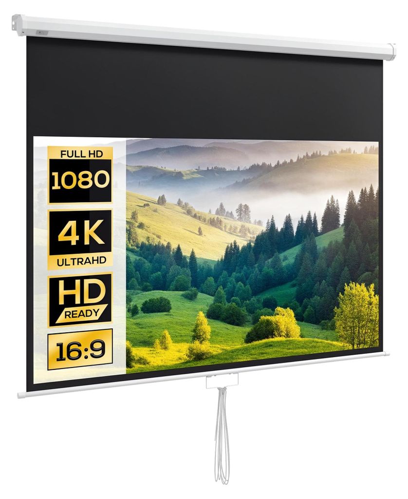 HOMCOM Beamer-Leinwand 172 x 96 cm Manuell Produktbild 