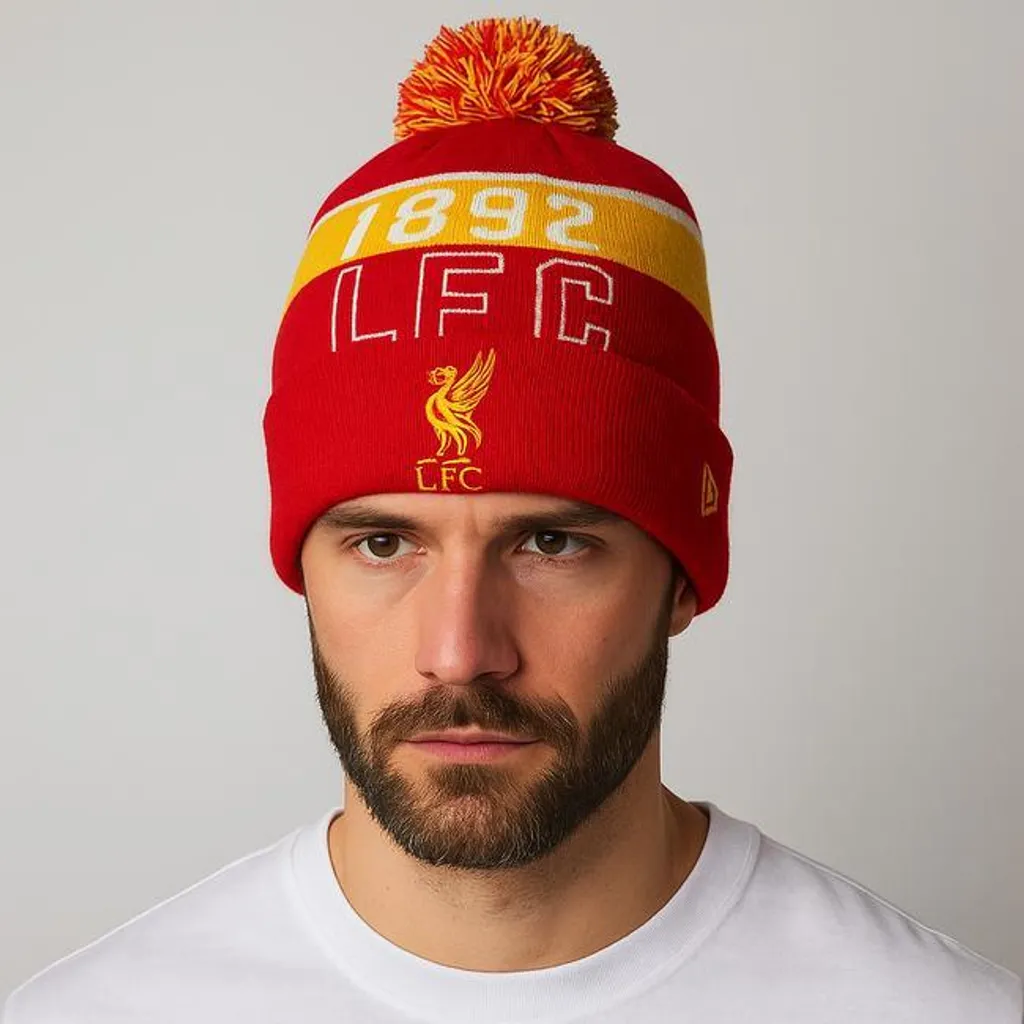 Bonnet à revers Liverpool FC New Era Sport Cuff - Accessoire Hiver Rouge
