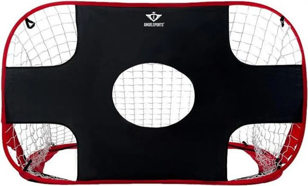But de Foot Pliable Target avec Filet de Précision 122x80 cm Rouge Noir