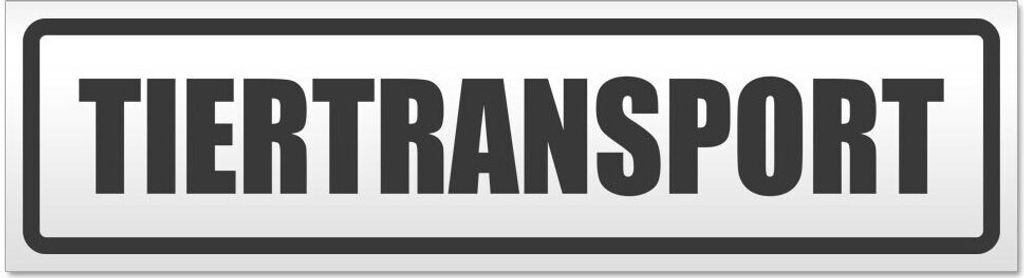 Kiwistar - Autoaufkleber - Dunkelgrau - 60 x 16 cm - Tiertransport - Hinweis Aufkleber Sticker für Auto, Kfz, Fahrrad, PKW, LKW