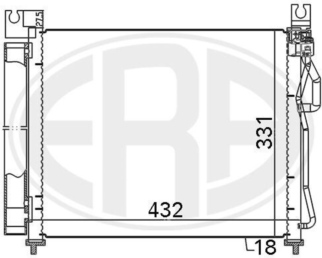 ERA 667119 Kondensator Klimaanlage Klimakondensator für KIA Picanto (SA) +Trockner