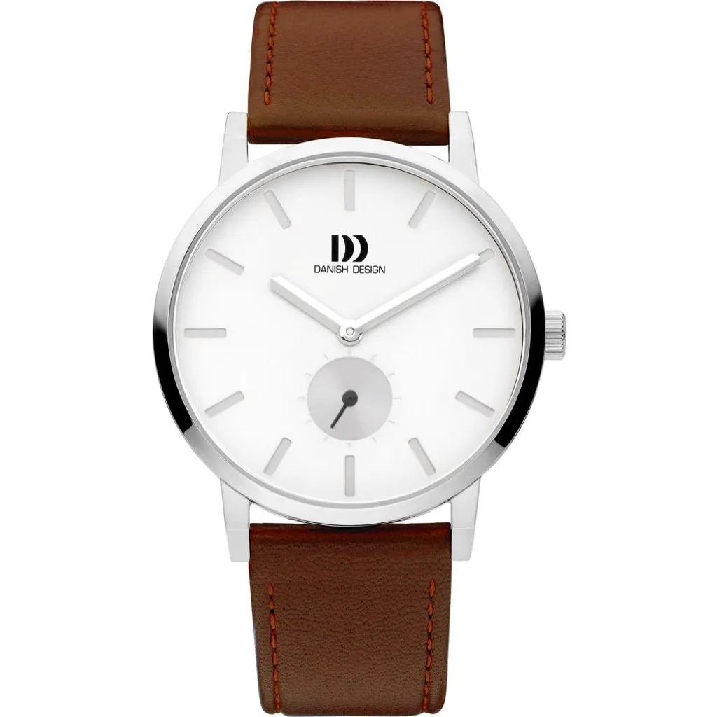 Montre analogique pour homme avec bracelet cuir noir Danish Design