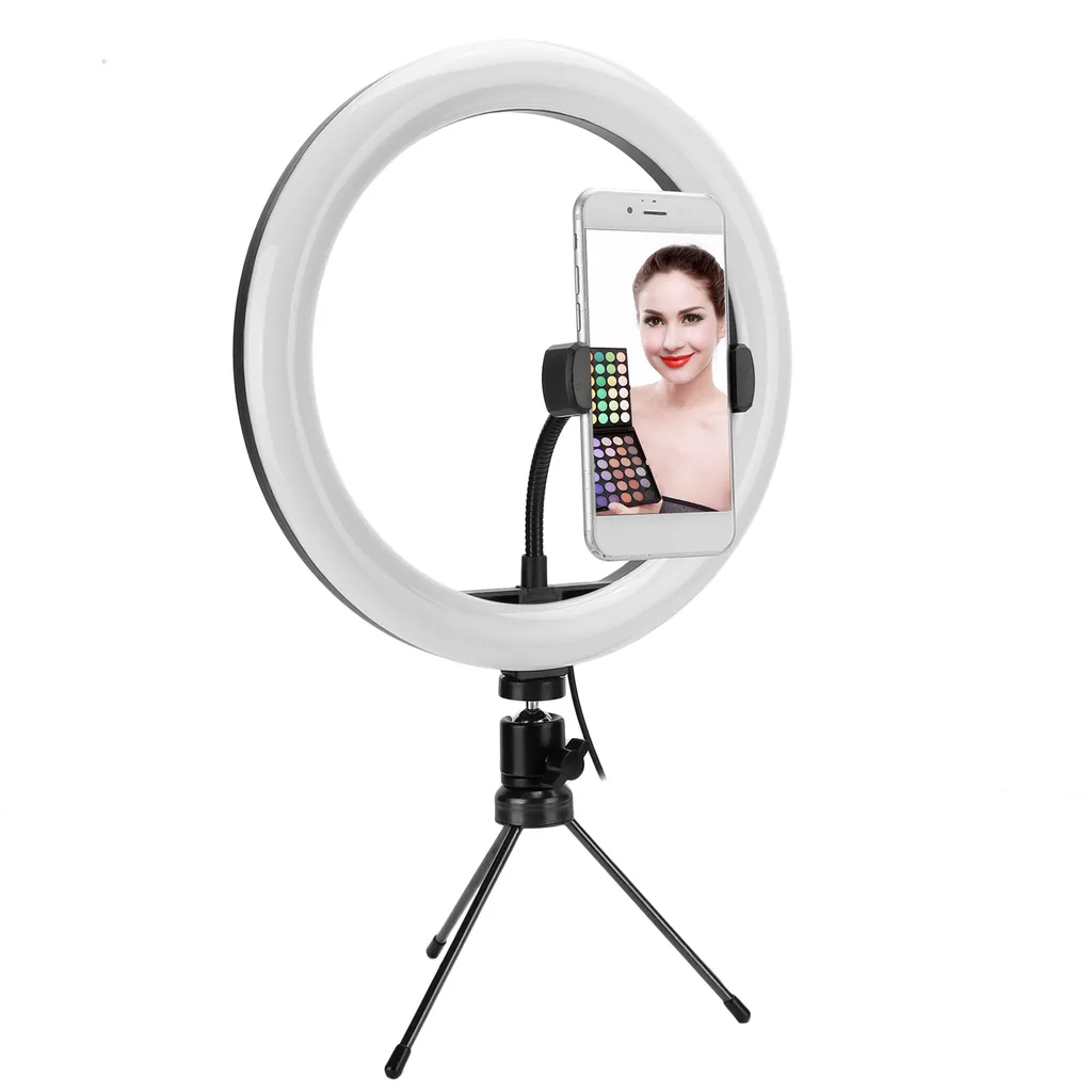 Kit Luce ad Anello LED USB per Videoconferenze - 10" con Stand - 5